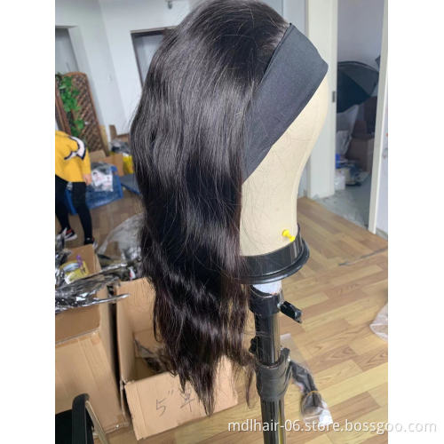 Indian Hair Wholesale 100% Virgin Human Hair Headband Wigs Body Wave Human Hair Wigs